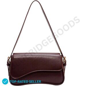 Brand New Amszke Hobo Bag Brown Vegan Leather Y2K